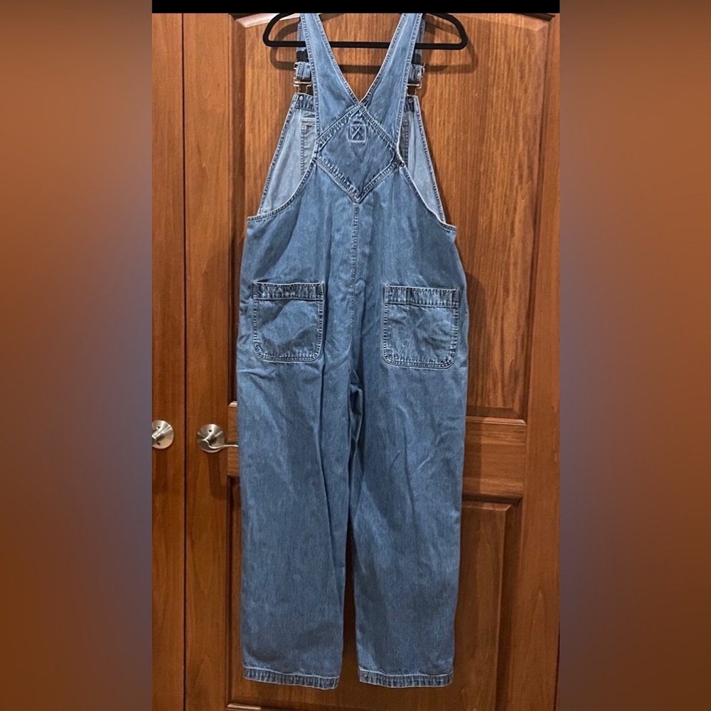 Vintage Gap Blue Jean Denim Overalls Size XL Y2K - Picture 8 of 9